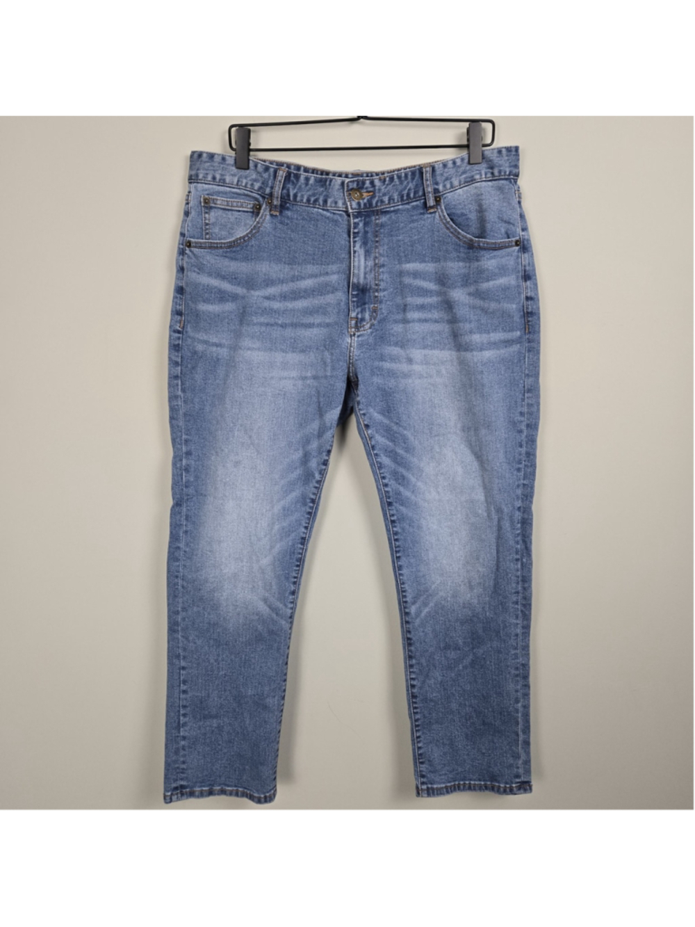 Peter Manning Mens Standard Fit Denim Jeans Size 36x28 Blue Stretch Everyday